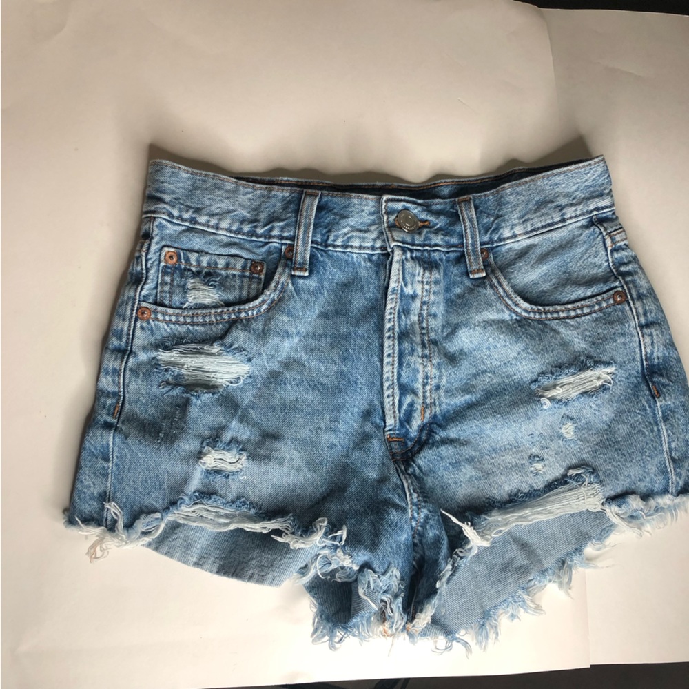 Aeropostale jean shorts. Distressed look, size 4.